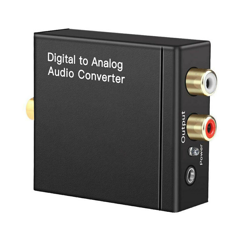 Digital SPDIF Toslink to Analog Stereo Audio L/R Audio AUX Converter Adapter