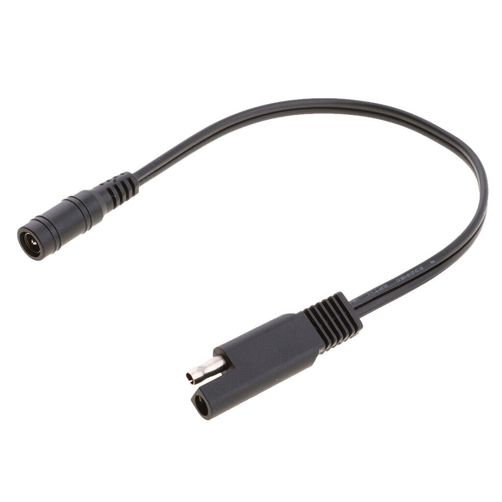 10in SAE to DC Coax Jack Motorcycle Heat Clothing Adapter 18AWG Heavy Duty