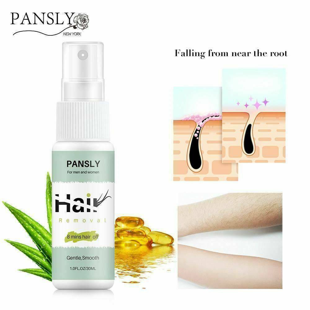 100%-Natural Permanent Fast Hair Removal Spray Stop Hair Growth Inhibitor Remove