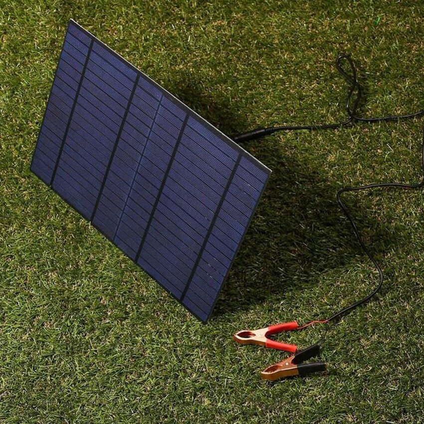 18V 10W Portable Solar Panel Kit for RV Car Motorcycle Battery Charger