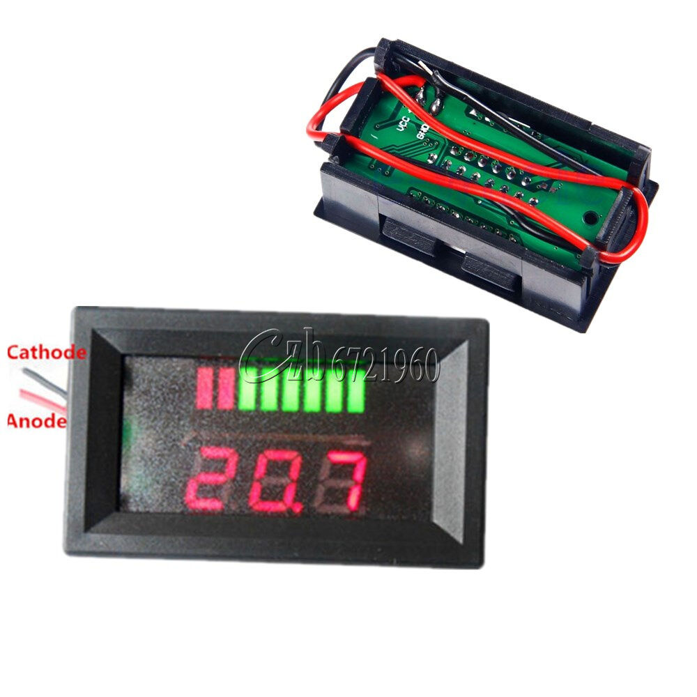 Red 12V ACID Lead Battery Capacity Indicator Charge Level LED Tester Voltmeter