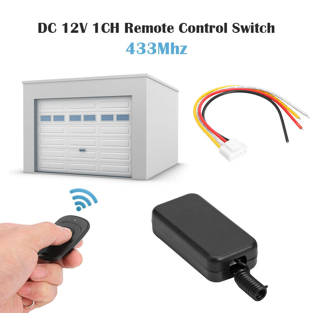 433 MHz 5-12V Remote Control Switch + 1 Button RF Transmitter for LED Light @
