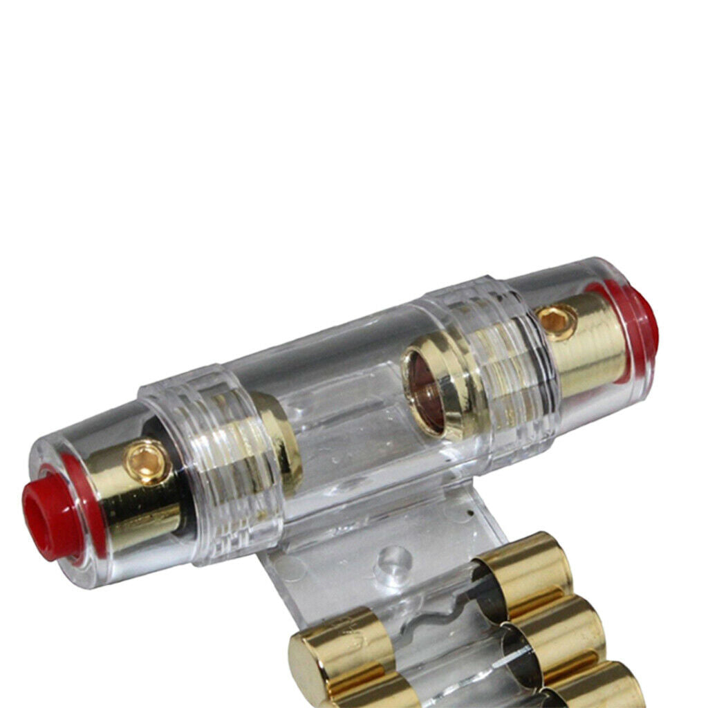 Audio 40 Amp Inline AGU Fuse Holder Fits 4 Gauge Wire Clear Fuse Holder