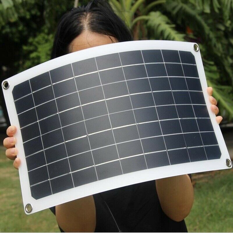 Solar Panel 12V Charge Battery Charger Kit Maintainer Marine Boat RV Car Fan