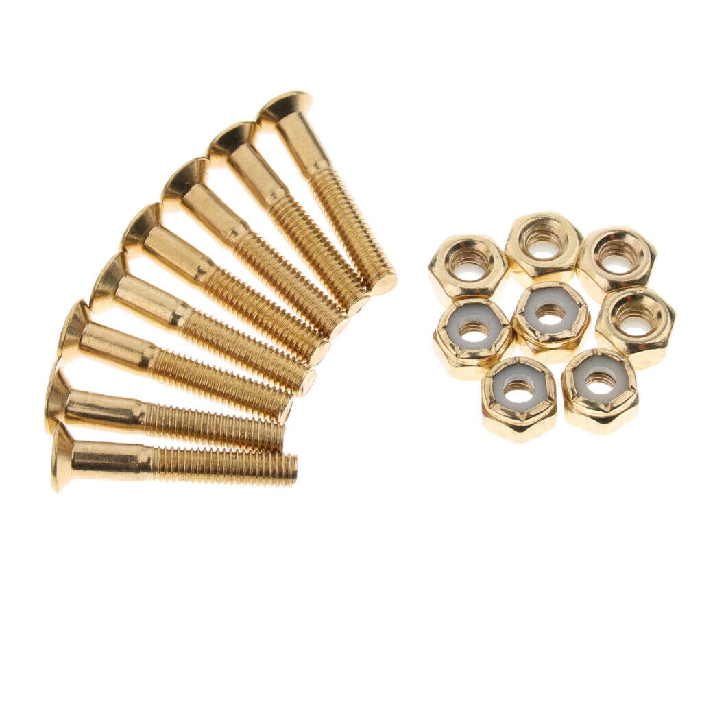 8 Sets 1.1inch Longboard Skateboard Truck Mounting Hardware Screws Bolts Set