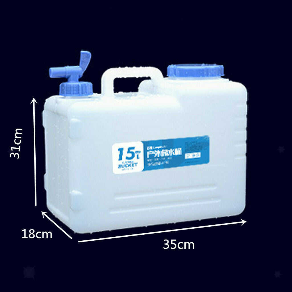 15 litre Plastic Garden Camping Caravan Water Carrier Fluid Jerry Can & Tap