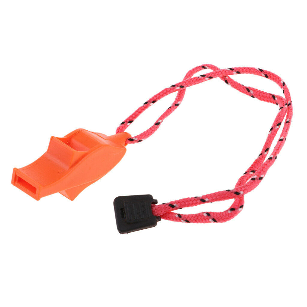 30Pcs Whistle with Lanyard for Safety Hiking Hunting Dog Training Orange