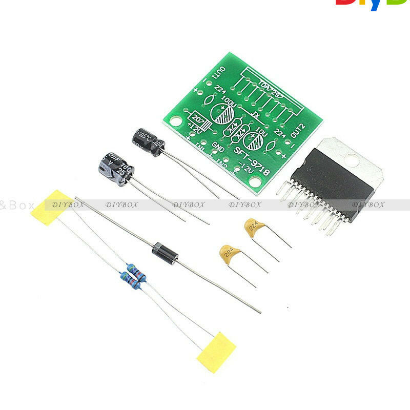 DC 12V TDA7297 Amplifier Board 15W+15W Dual-Channel Track Stereo Module Kit DIY