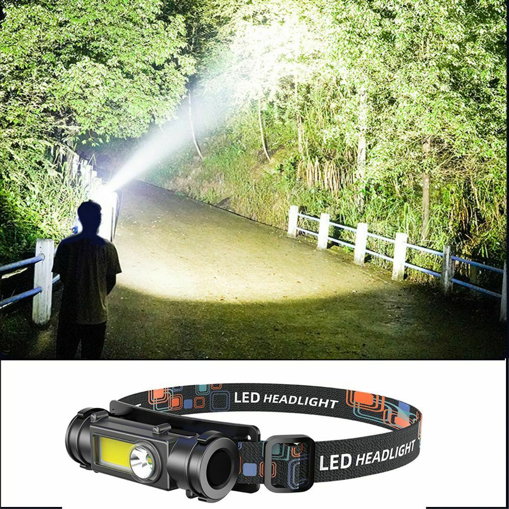 Magnetic Head-mounted Flashlight Cycling Headlight Head Torch Headlamp