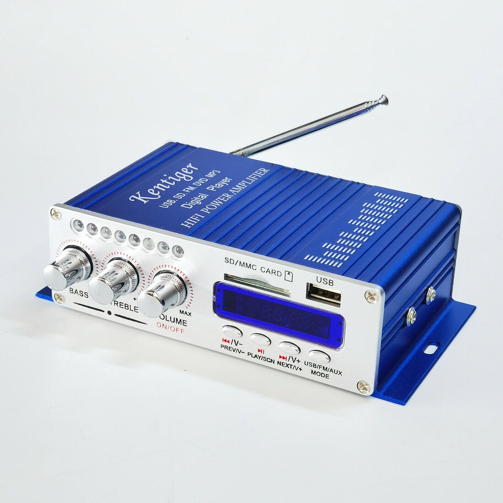 Car Hi-Fi Stereo Amplifier 200W 2CH Booster FM Radio SD Card MP3 USB
