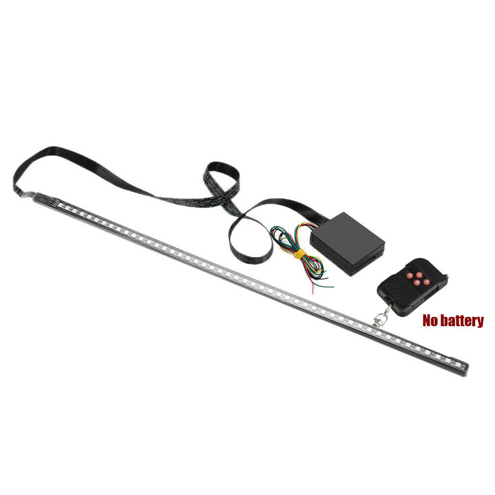 7 Color 48LED RGB Knight Rider Scanner Flash Car Strobe Lights Kit Strip 22Inch