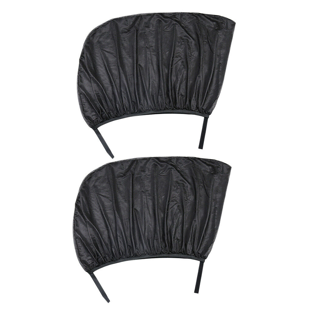 2Pcs Car UV Protection Sun Shade Cover Shield Curtains For Rear Side Window