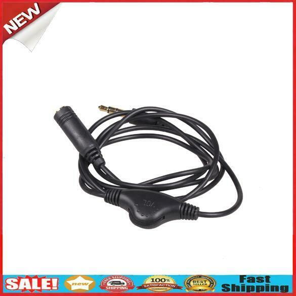 3.5mm M/F Stereo Earphone Audio Extension Cable 1M with Volume Control @