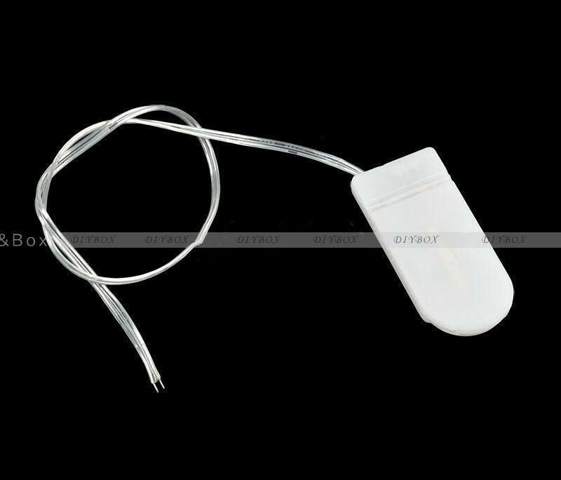 5PCS CR2032 X 2 Button Coin Cell Battery Holder Case Box W/ On-Off Switch Lead