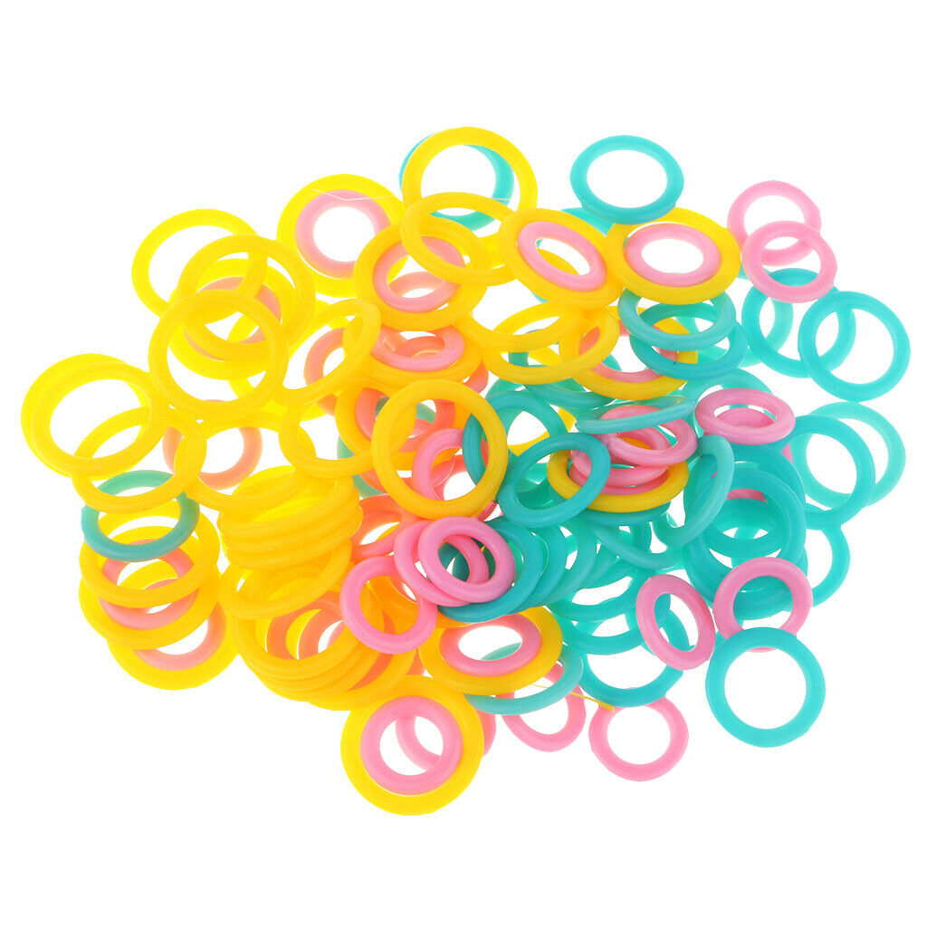 (120 Pieces) Colorful O-Rings & Stitch Ring Markers for Knitting/Crochet