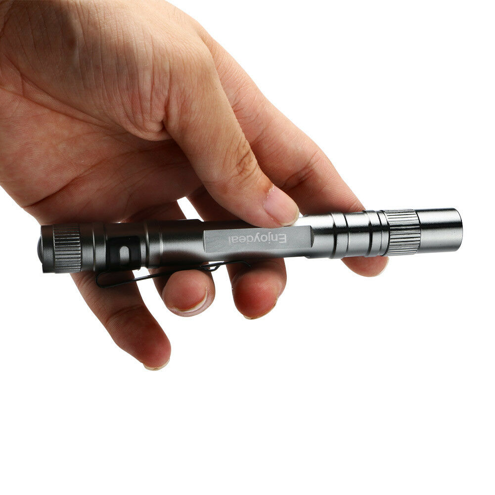 Enjoydeal LED 10000Lumens Lamp Clip Mini Penlight Flashlight Torch AAA NICE