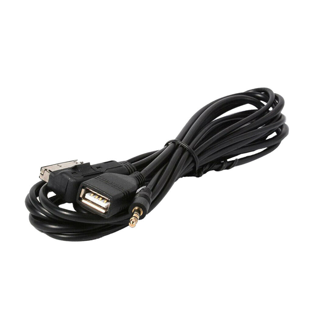 Car Media AMI MDI to Stereo 3.5mm Audio USB Female AUX Cable for Audi VW