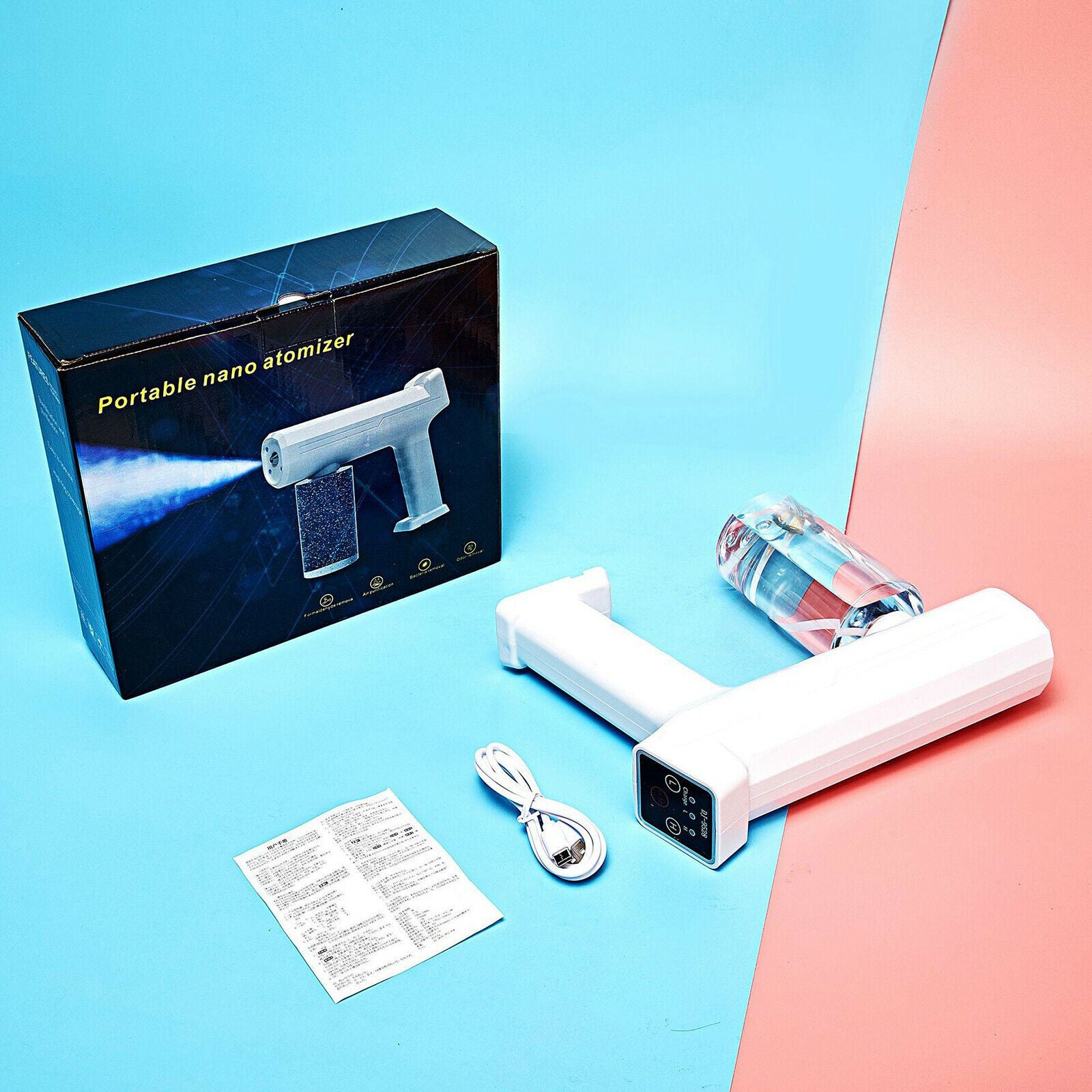 USB Cordless Sanitizer Sprayer 300ml Electric Disinfectant Fogger White