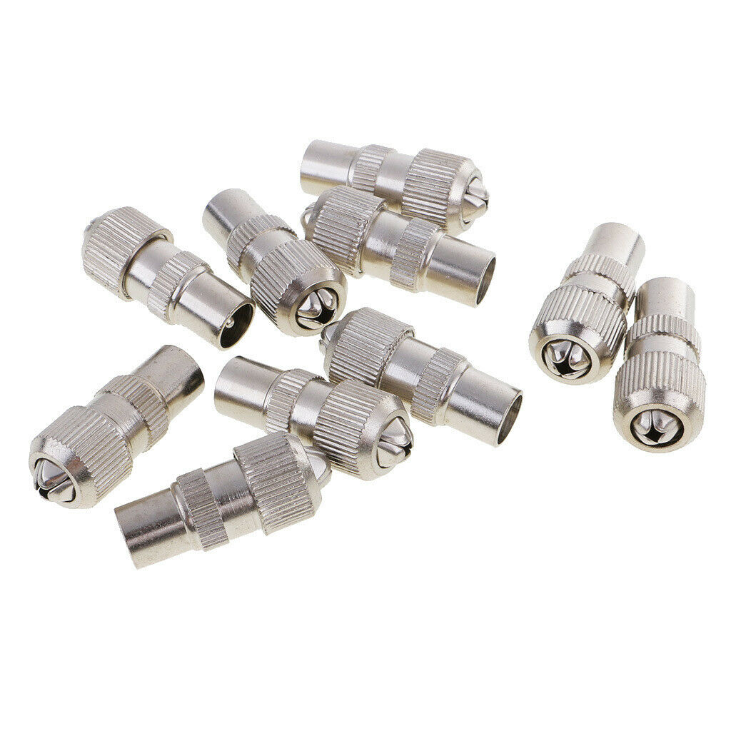 10 Pieces RF Male Plug Connector For Cable TV