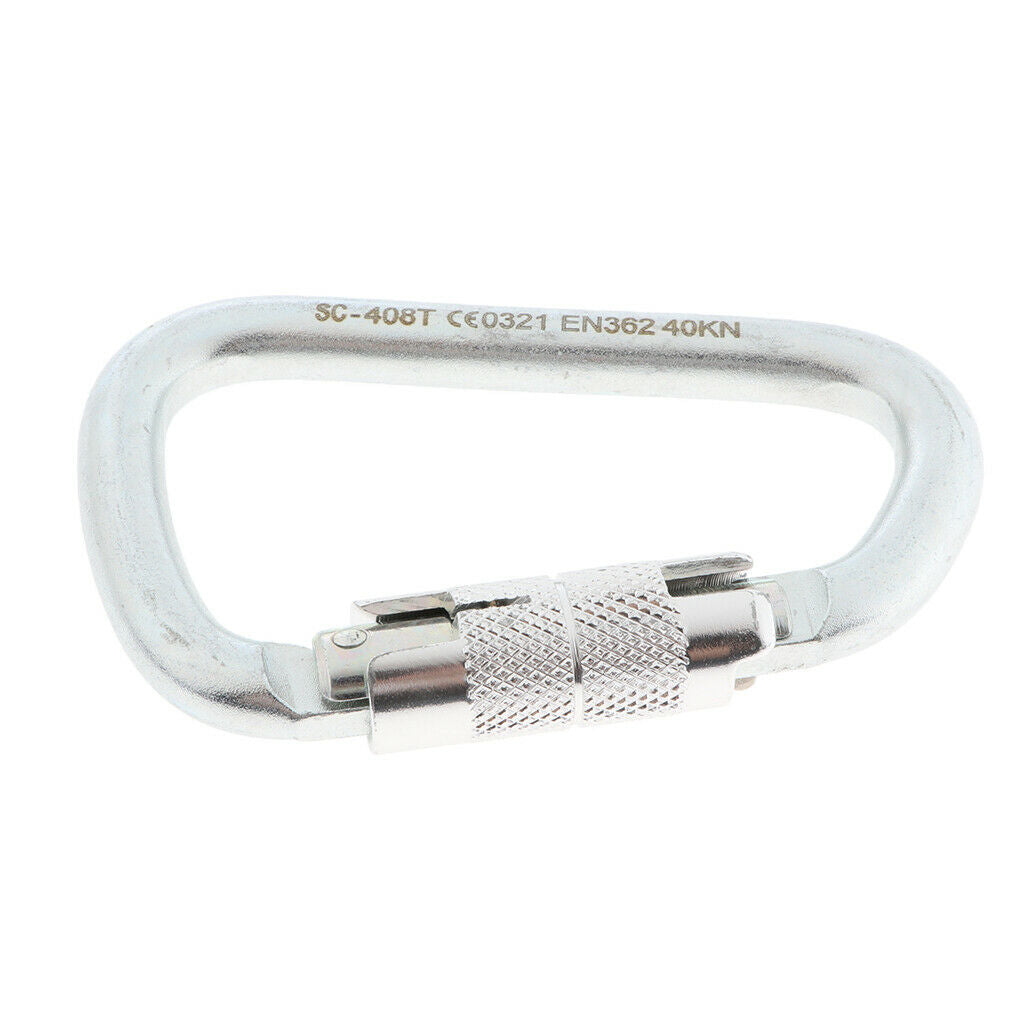 40KN/8800lbs Heavy Duty Auto Locking Rock Climbing Carabiner Mountaineering