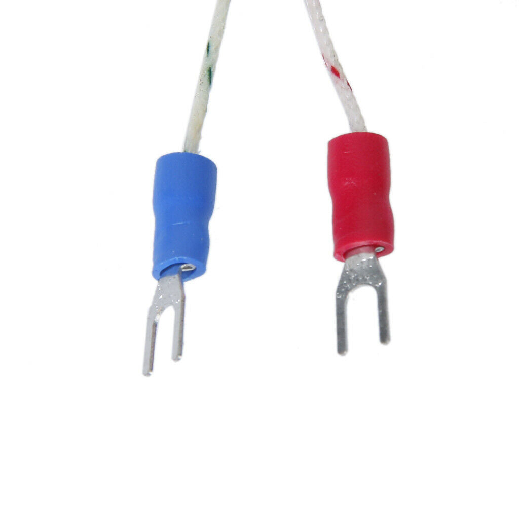 2Pcs K-Type -100°C to 1250°C K Type Thermocouple Sensor Probe D=5mm 1m+2m