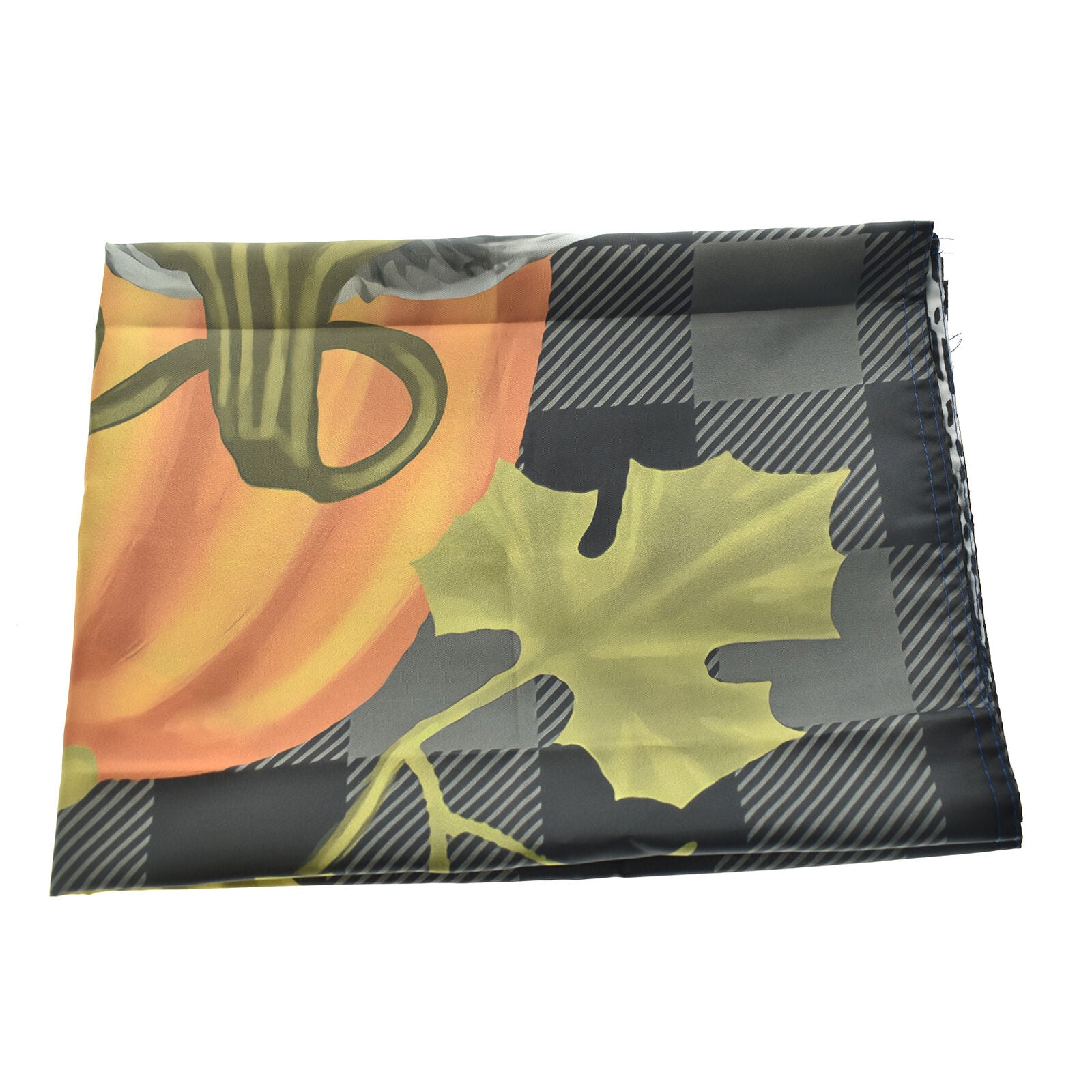 #145 AUTUMN FALL CHECKERED PUMPKINS LARGE HOUSE FLAG 28X40 BANNER