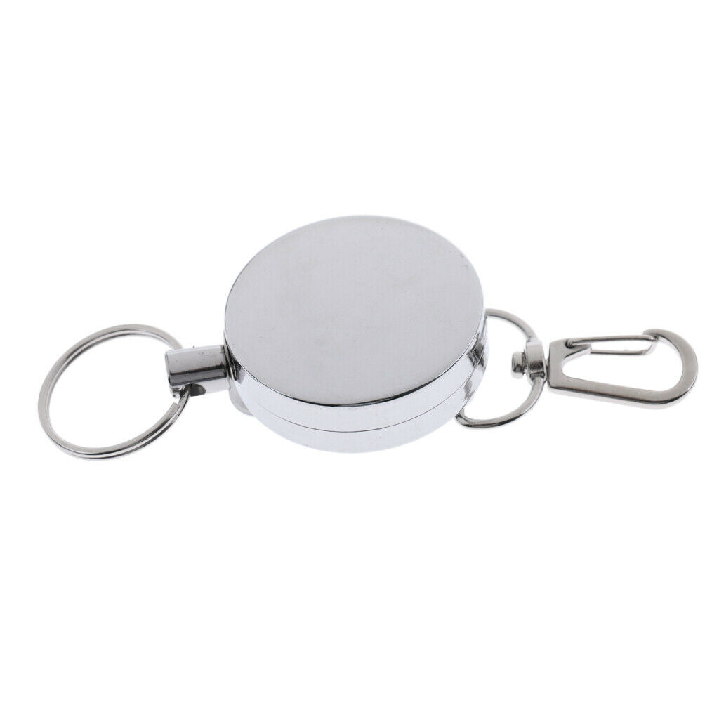 Retractable Keychain Carabiner Pull Reel Belt Keychain Clip Key Ring