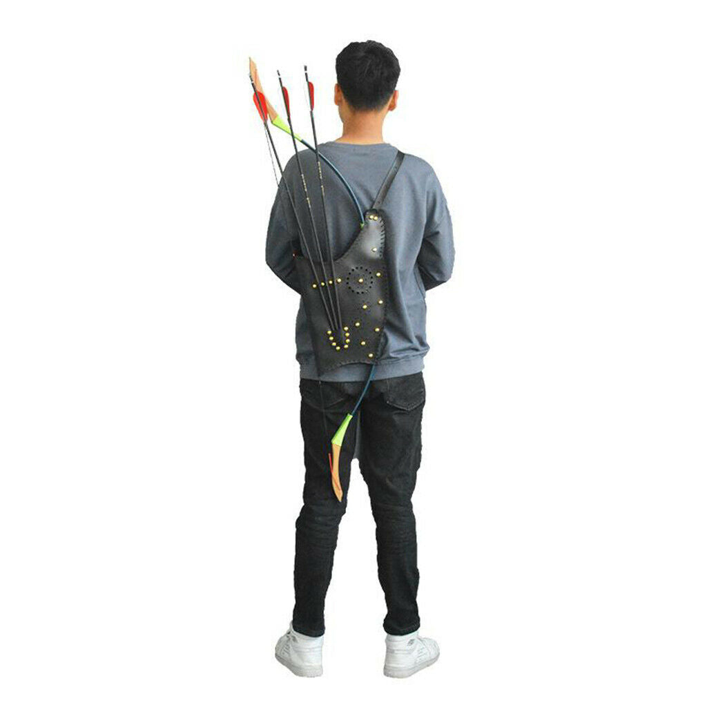 Archery Traditional Recurve Bow Bag Case Arrow Quiver Holder for Outdoor Hunting