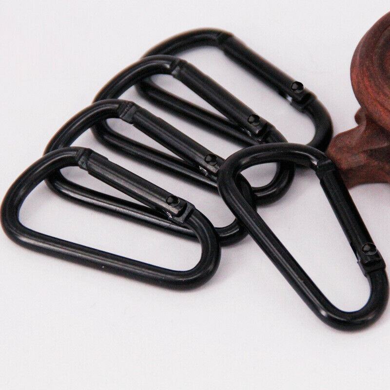 10x Carabiner D-Ring Key Chain Clip Hook Outdoor Camping Buckle Aluminum All HN