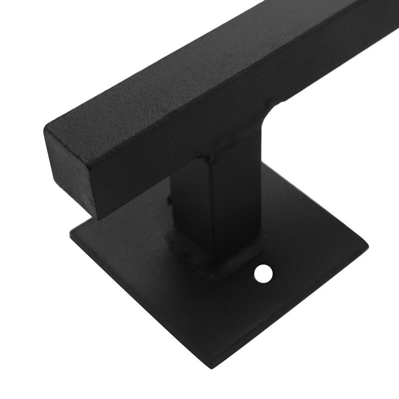 12inch Heavy Duty Steel Black Square Sliding Door Pull Handle for Sliding BarnT2