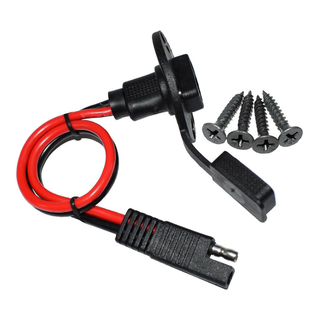 12Awg 30cm Quick Connect SAE to SEA Socket Sidewall Port Cable with 4 Screws