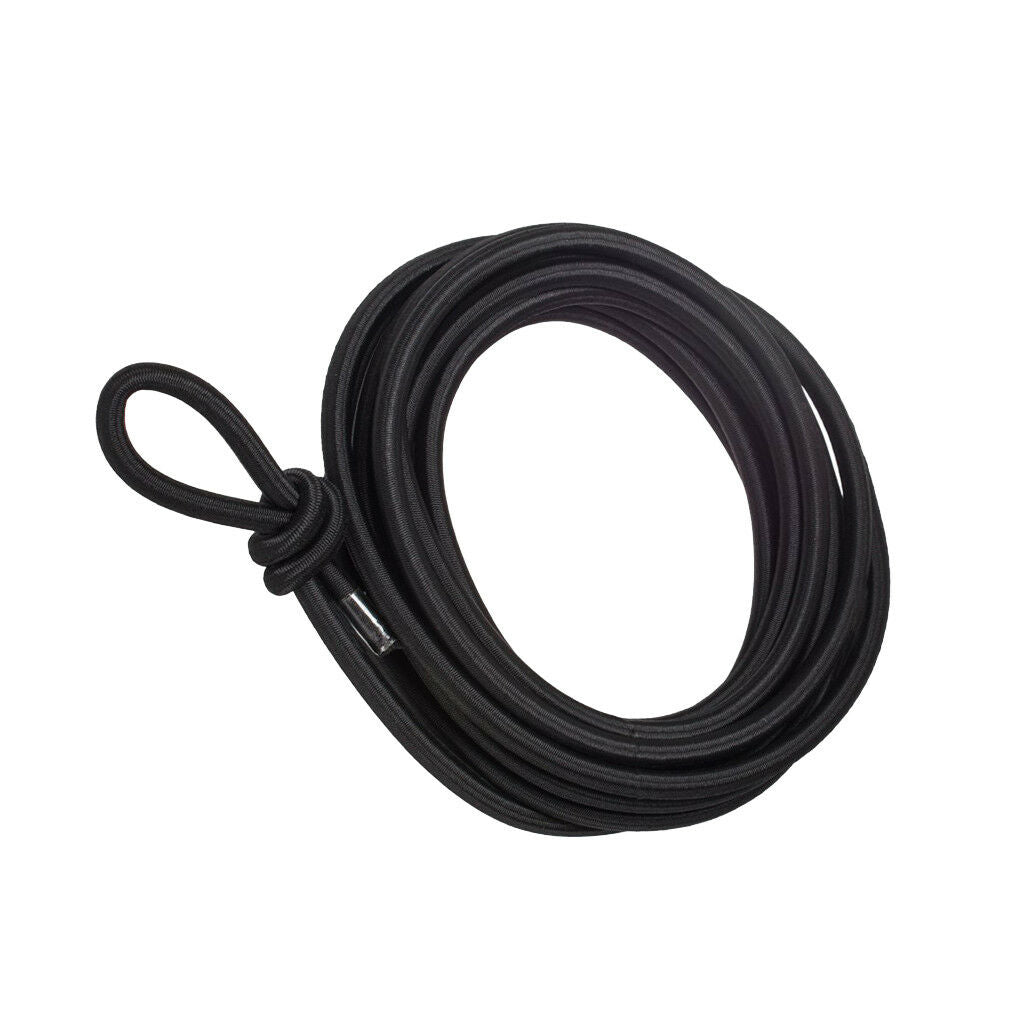 3mm x 5 Meters Black Elastic Bungee Rope Heavy Duty Shock Cord Roof Tie Down