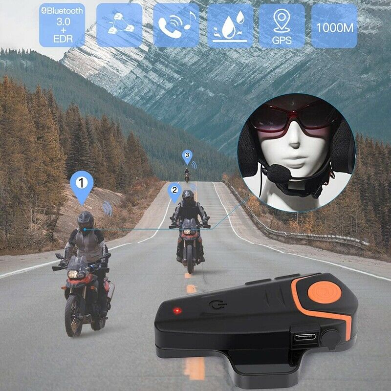Motorcycle Helmet Bluetooth Headset Communication Systems Kit Intercom BT-S2, A2
