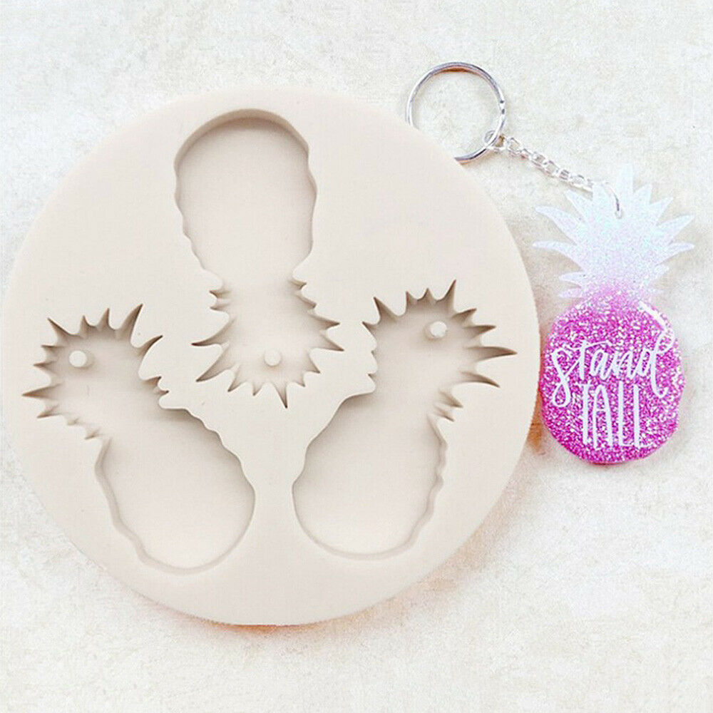 Mini Pineapple Shape Silicone Molds DIY Keychain Pendants Epoxy Fondant Mould