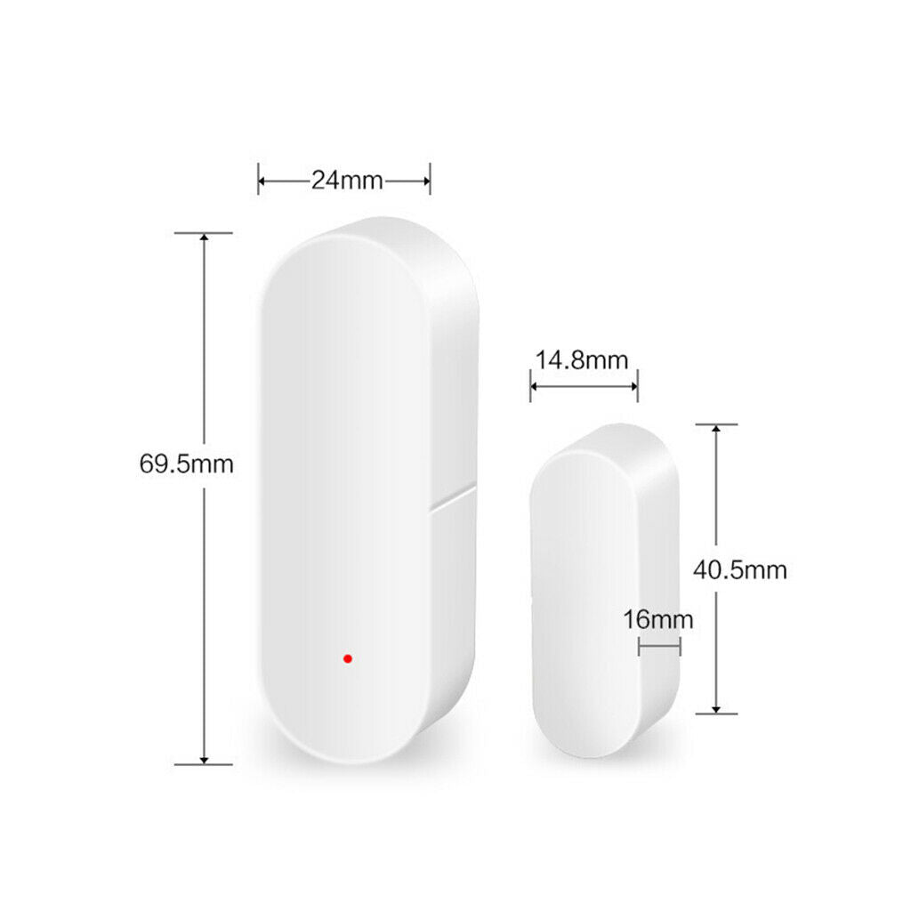Smart Wifi Door Sensor Burglar Alarm Alerts Real-Time Work for Alexa Google