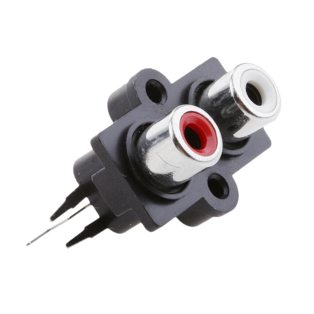 10x Cinch Male Solder Type Right Angle Socket 2 RCA Socket Connector Board DIY