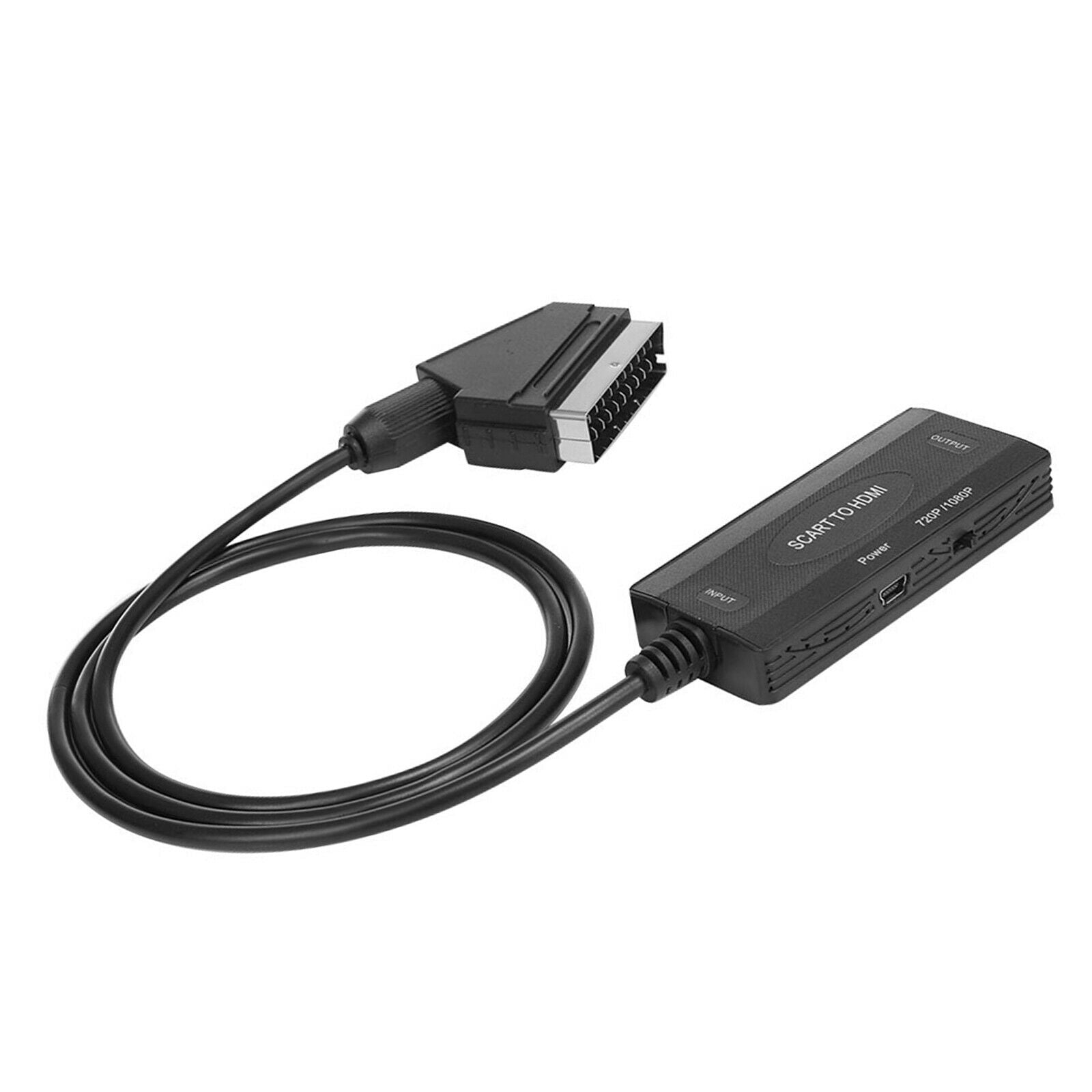 Mini Universal Scart to HDMI Converter Video Adapter Audio Output for HD TV