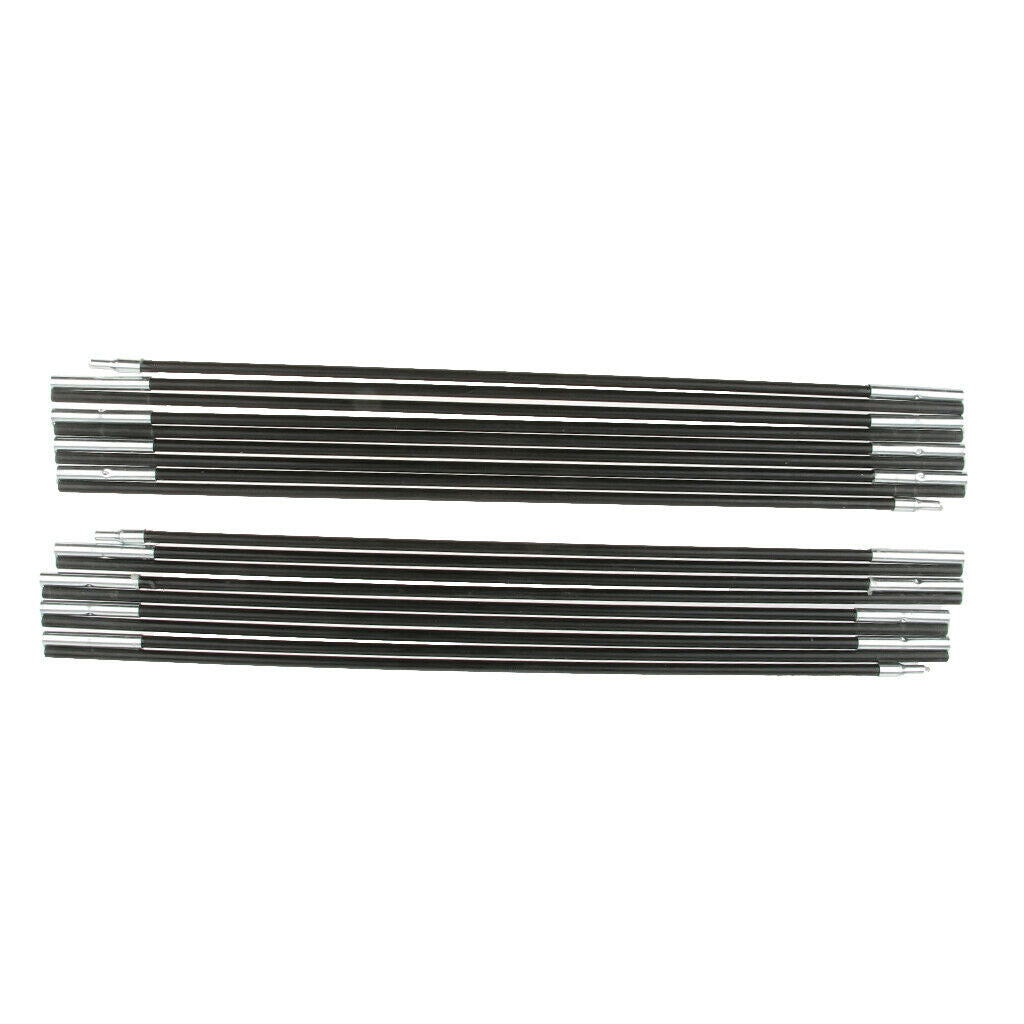 Outdoor Tent Pole Fiberglass Tent Tarpaulin Pole Kit For Hiking Camping 2 Pole 9