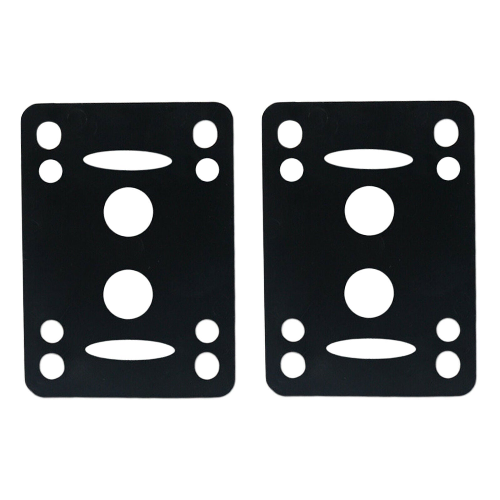2Pieces Skateboard Longboard Shock Pads Rubber Risers Wheel Accessory Black