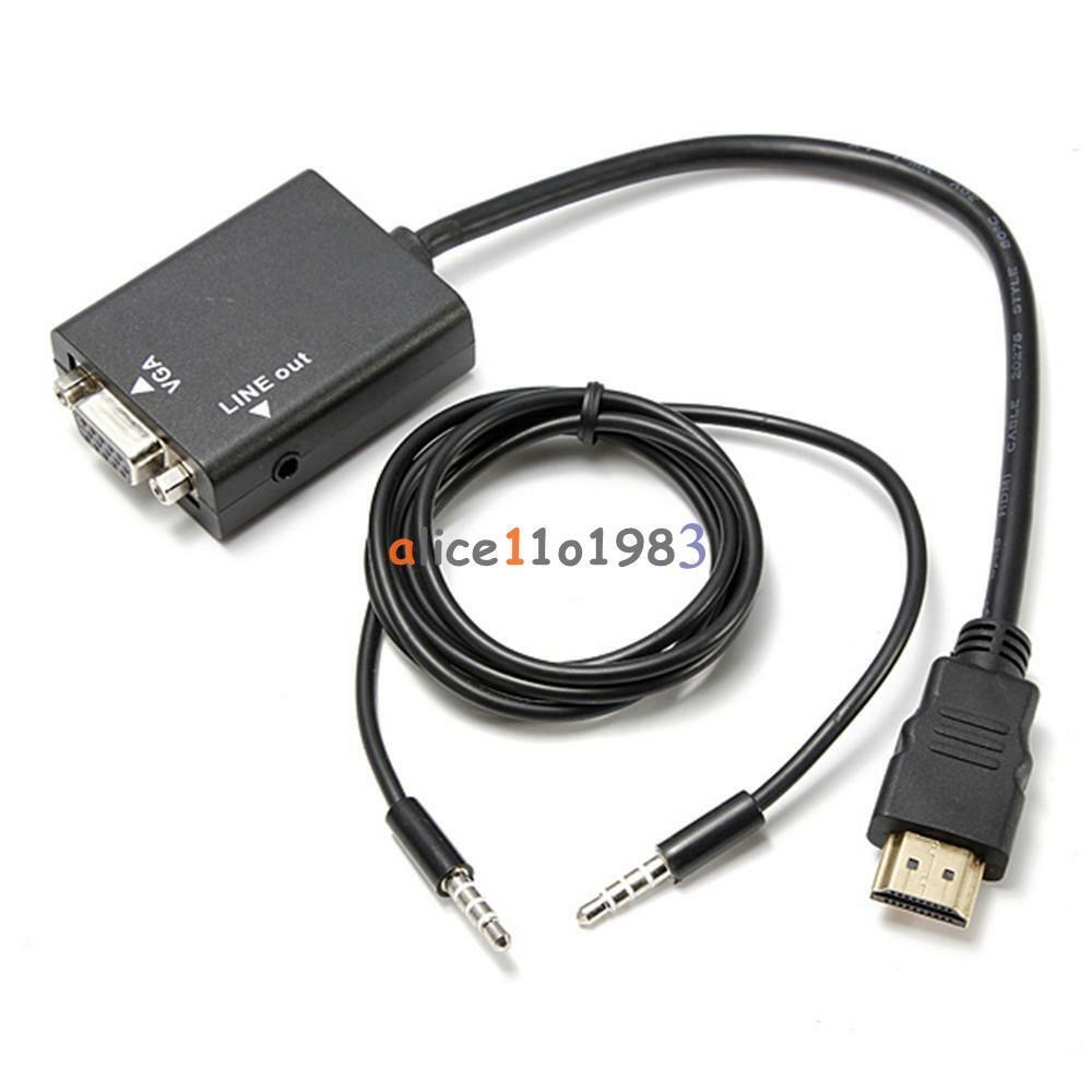 1080P HDMI Male to VGA Female Video Converter Adapter Cable for PC DVD HDTV TV