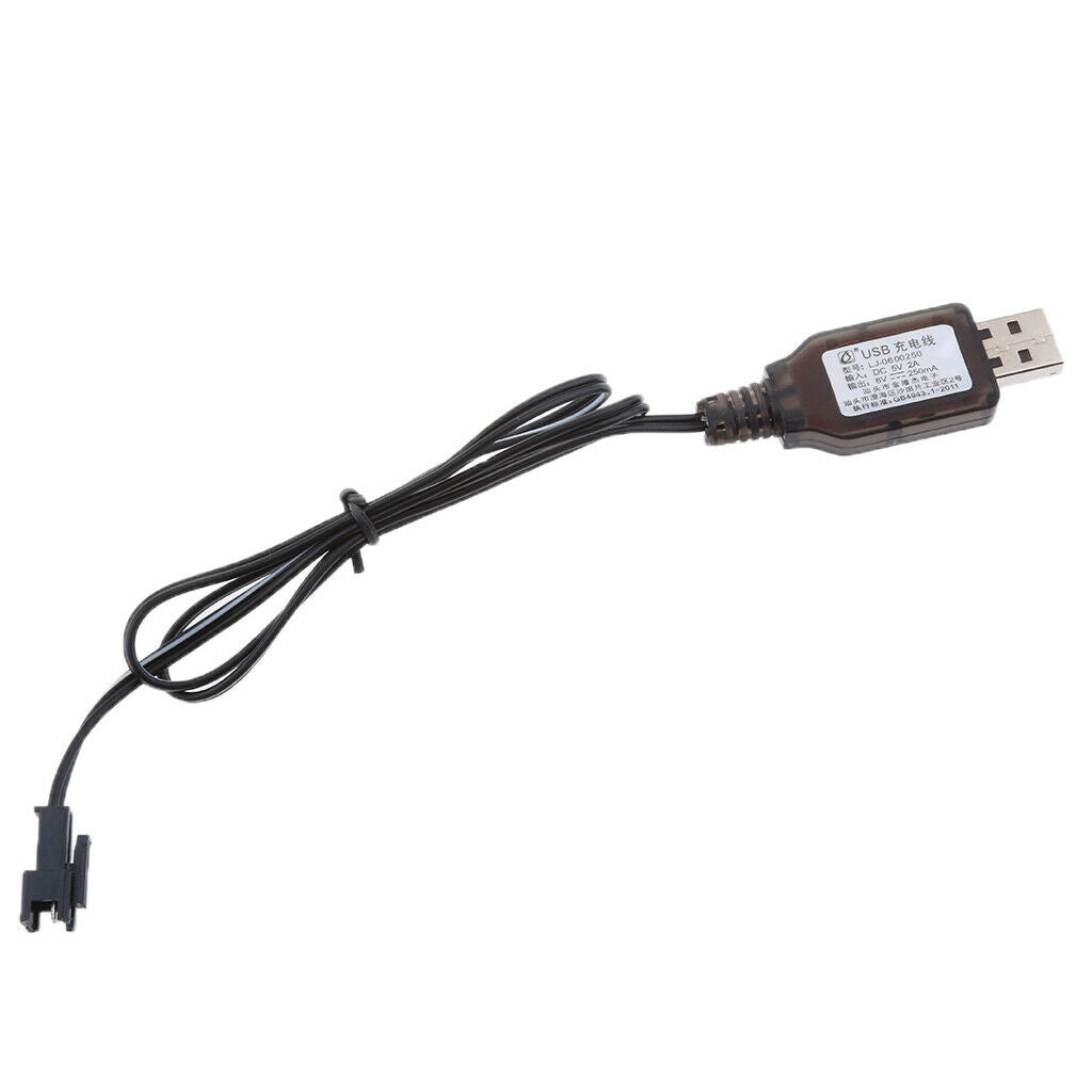 6V USB to SM 2P Female Plug NI-MH/NI-Cd Batteries Charge Cables Cord for RC Cars