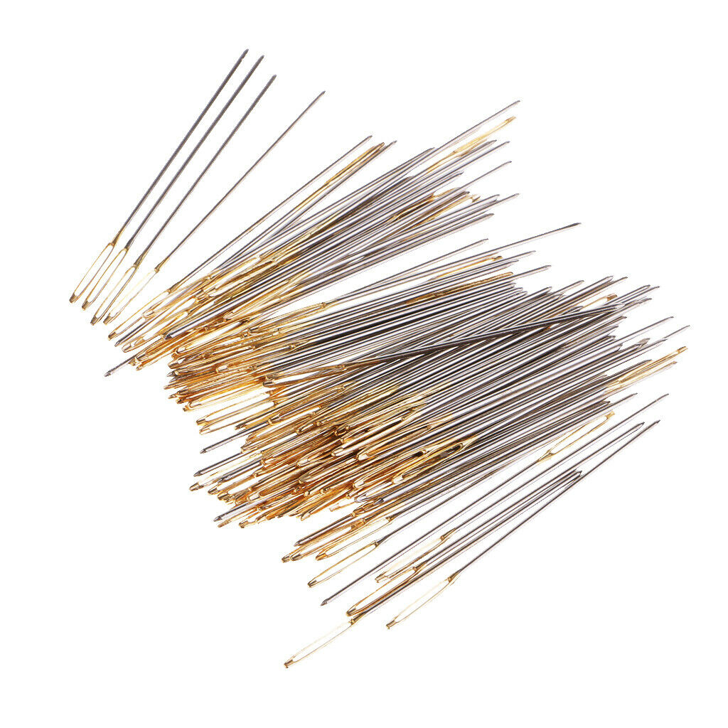 100 Pack Large-eye Sewing Needles Embroidery Needles Cross-Stitch Tool 26#