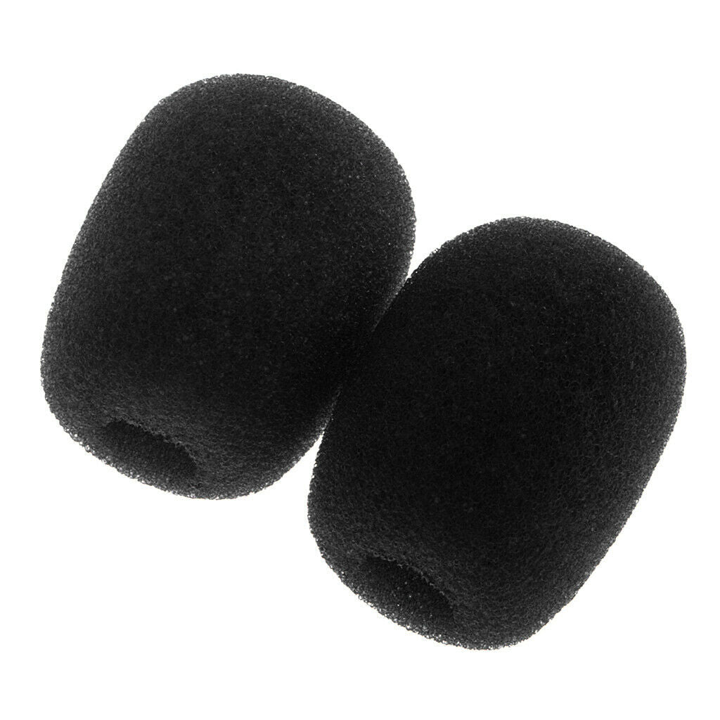 Pack of 10 Practical Microphone Anti-noise Sponge Wind Shield Mic Black