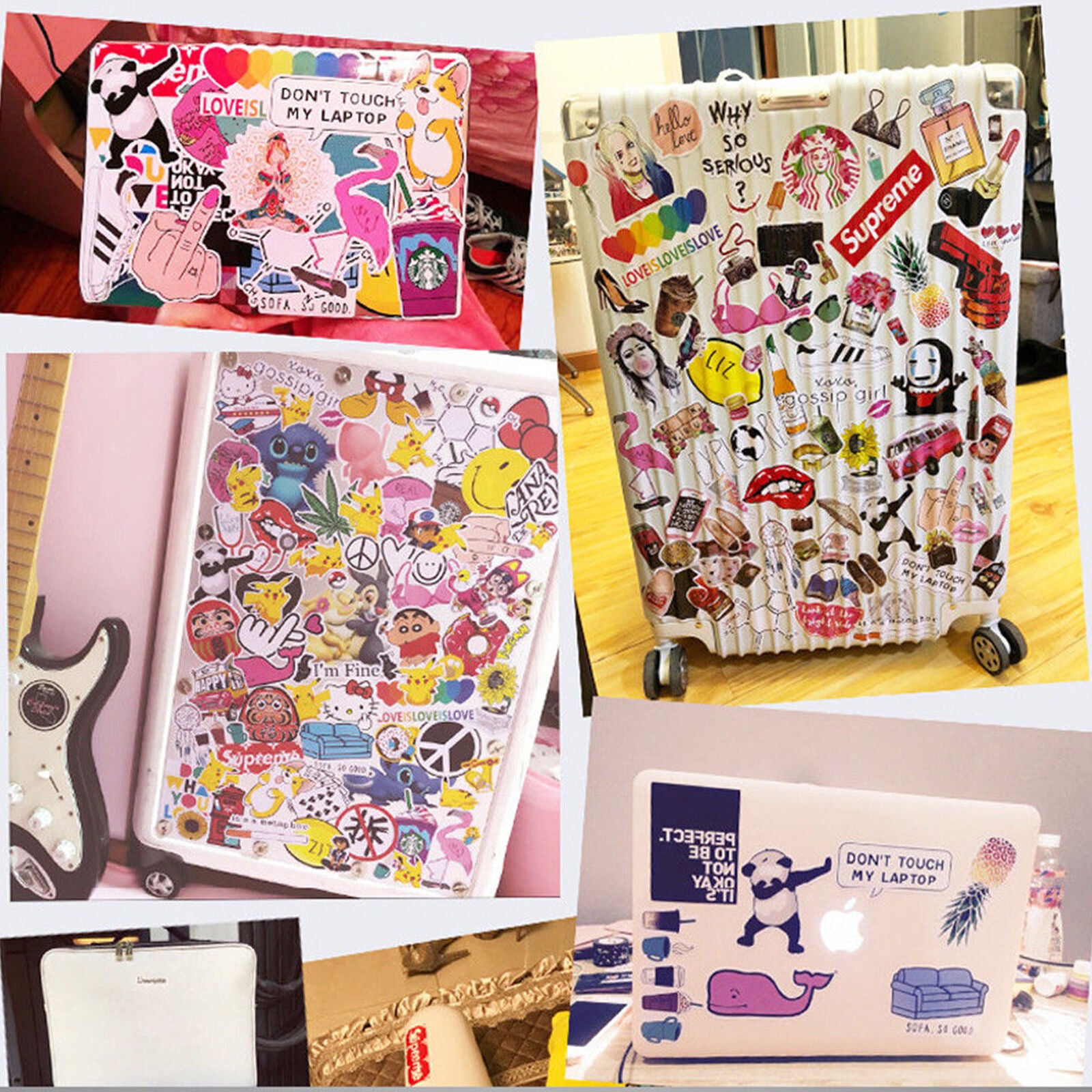 50 Programming Language Waterproof PVC Stickers Skateboard Luggage Laptop Decals