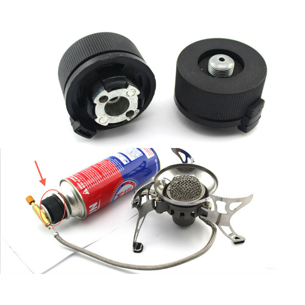 Outdoor Backpacking Camping Stove Tank Gas Bottle Connector Conversion Head