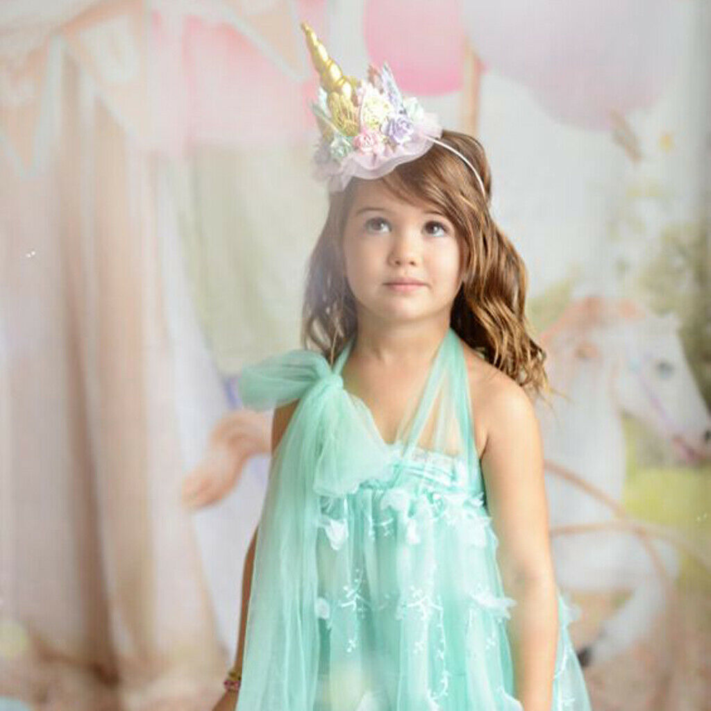 Headdress Colorful Hair Band Children Hair Accessories Birthday Party Rose Red