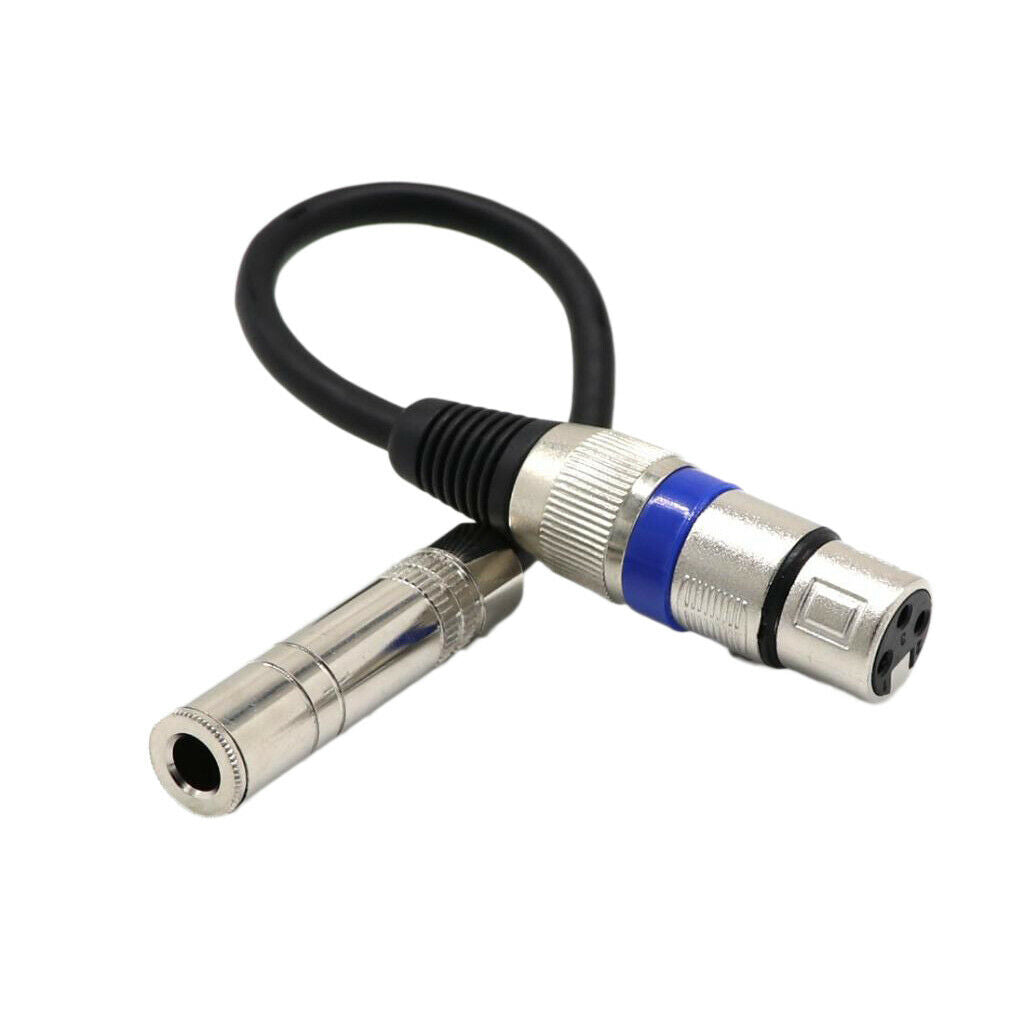 6.35mm Female to XLR 3-pin Female Stereo Audio Microphone Cable