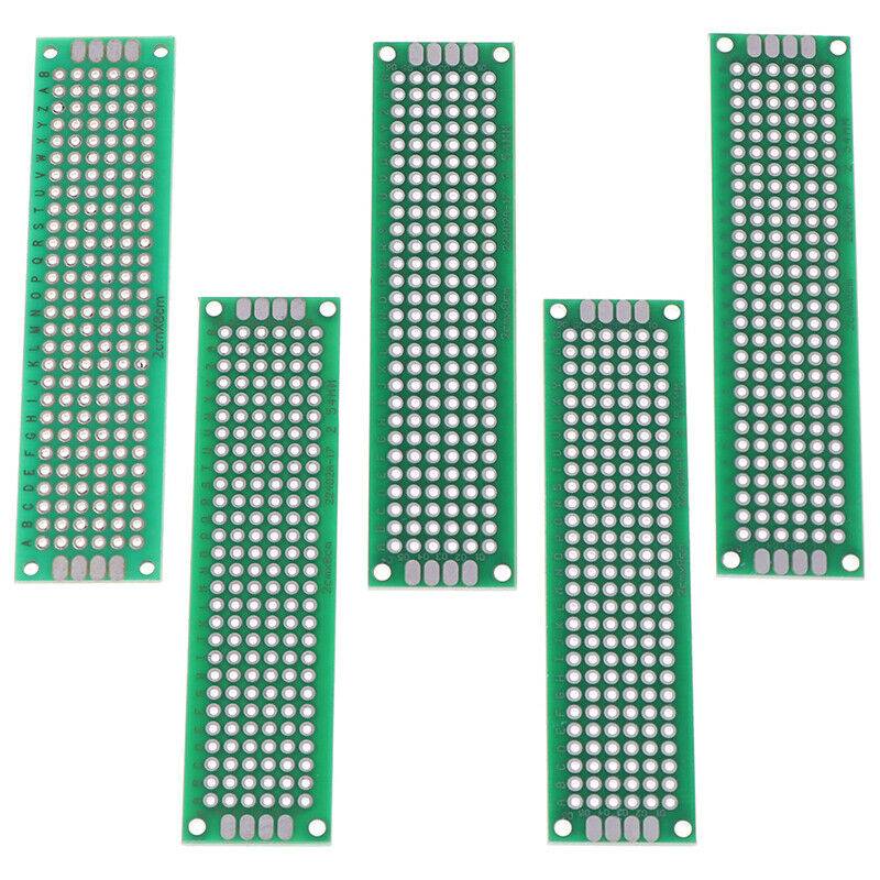 5X Double Side 2x8cm Prototype PCB Universal Printed Circuit Board Copper Pl Tt
