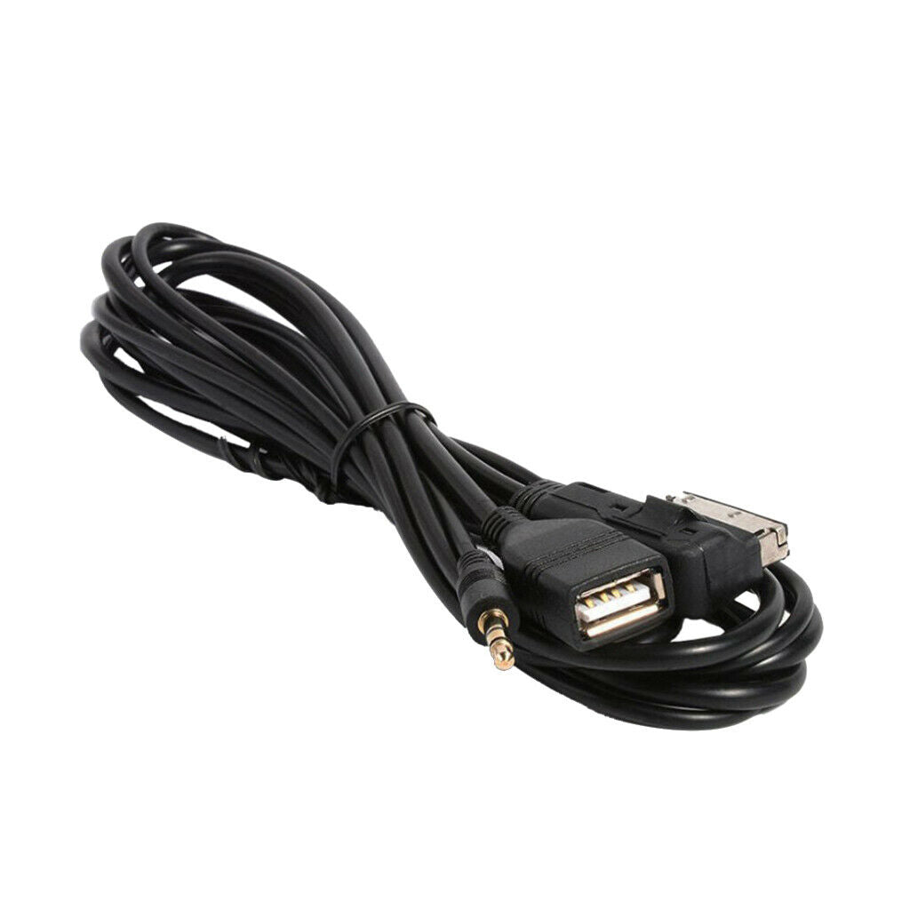 Car Media AMI MDI to Stereo 3.5mm Audio USB Female AUX Cable for Audi VW