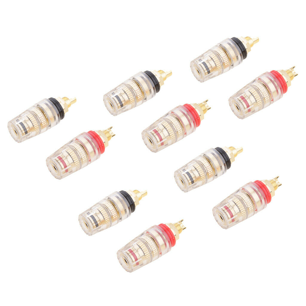 5pair Speaker Amplifier Binding Posts Insulated 4mm Terminal Socket